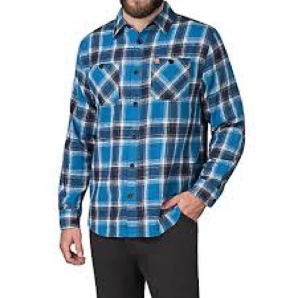 Stussy Men's Plaid Flannel Blue Button Down Shirt Large - Picture 1 of 4
